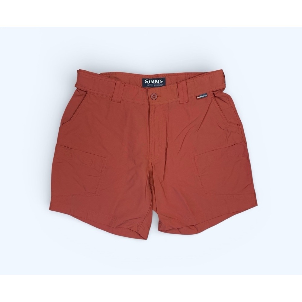 SIMMS TAKE A HIKE SHORTS WOMENS MEDIUM ORANGE ADJUSTABLE